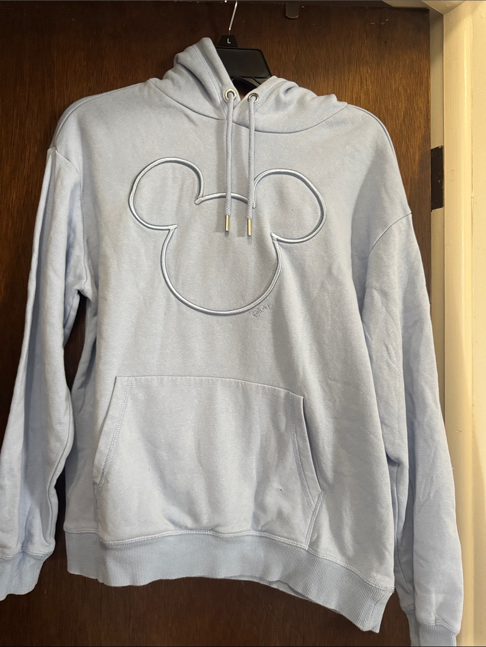 Disney Light Blue Hoodie Sweater with Mickey Outline